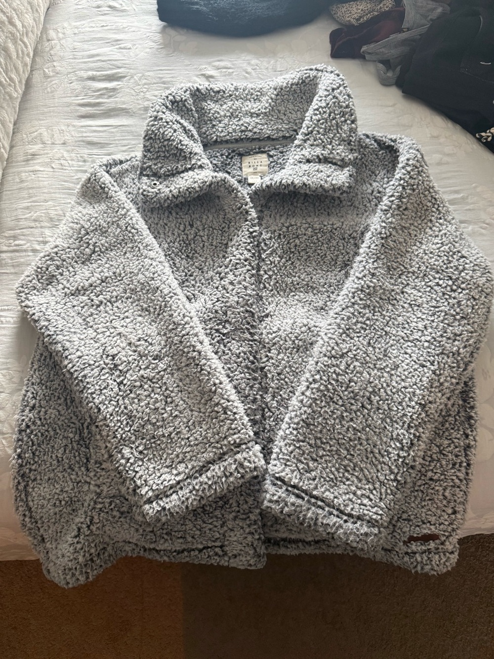 Billabong Heather Gray Sherpa Pullover